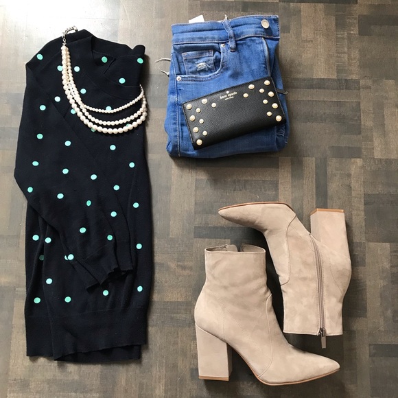 Jcrew Polka Dot Sweater - Picture 1 of 7